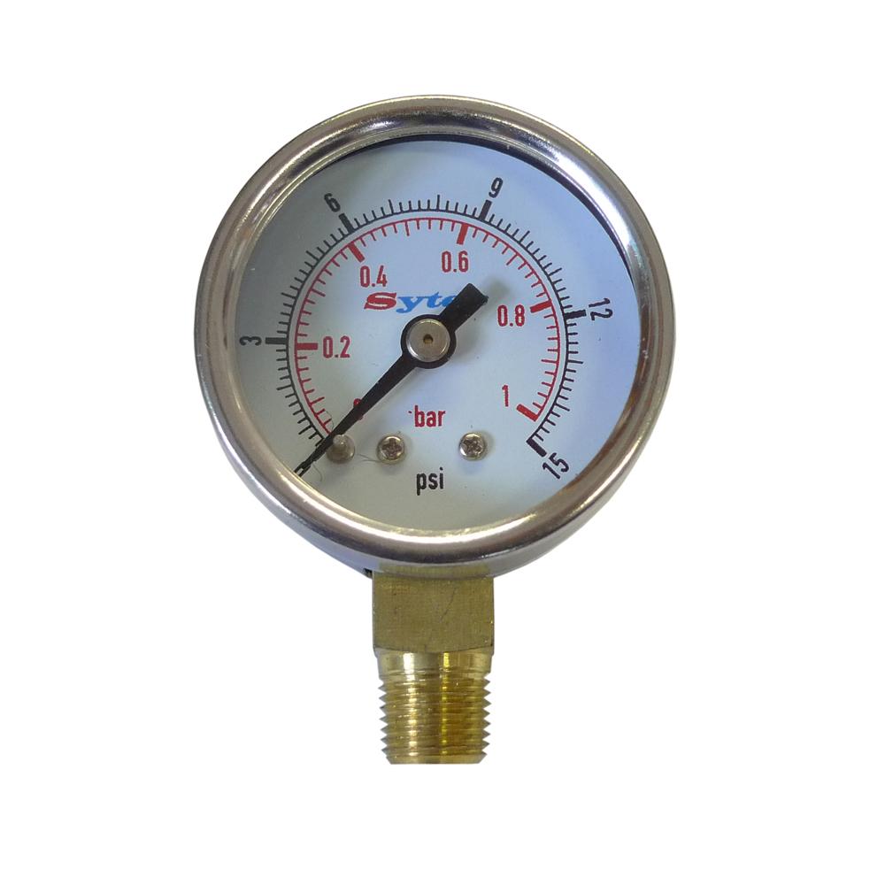 Sytec Jauge d'essence de pression 0-1BAR (0-15PSI)
