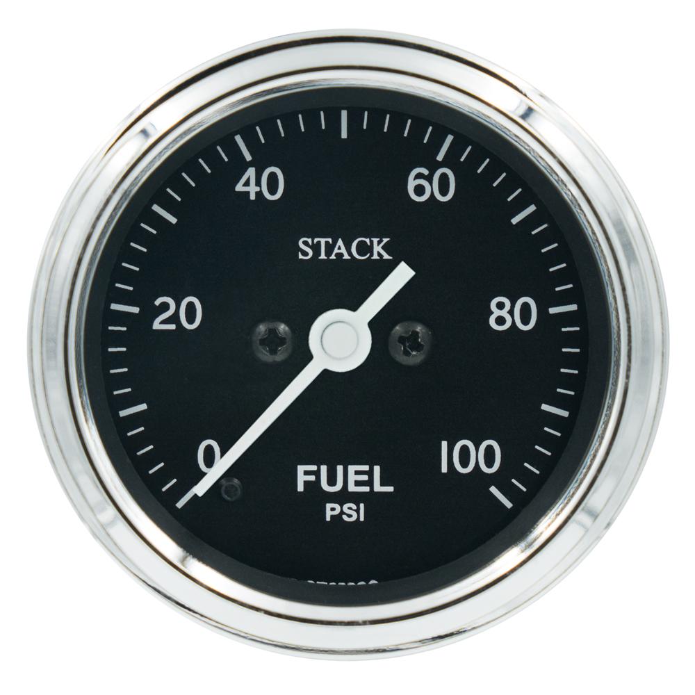 Empiler la jauge de pression de carburant classique 0-100 psi