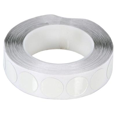 Disques de ruban adhésif en feuille blanche auto-adhésifs - 25 mm de diamètre