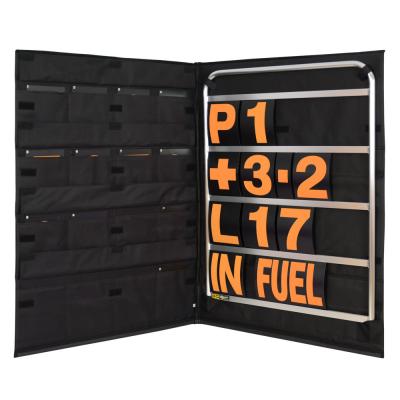 BG Racing Silver Pit Board Kit - Taille standard