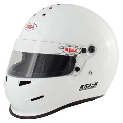 Casque Snell blanc K2010 de kart de plein visage de Bell RS3 K approuvé