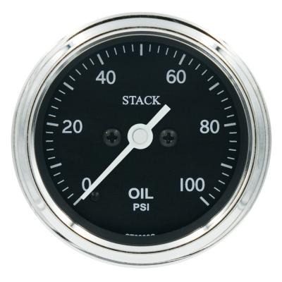 Empiler la jauge de pression d'huile classique 0-100 psi