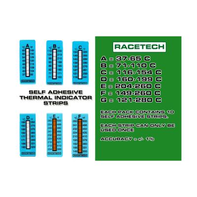 Autocollantes bandes indicatrices de température (paquet de 10)