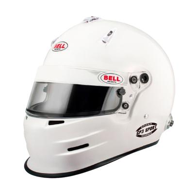 Le casque intégral Bell GP3 Sport White FIA ​​8859-2015 approuvé